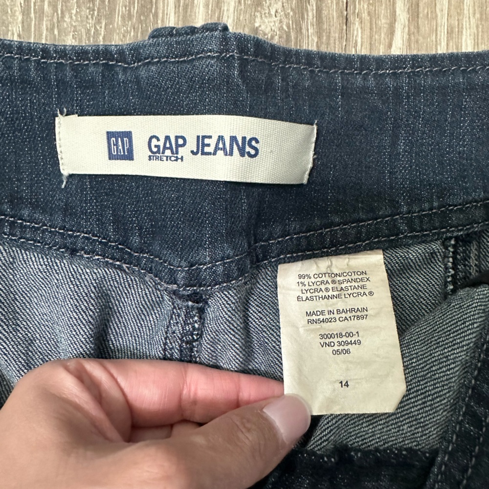 Gap Jeans Denim Skirt Long Size‎ 14 Back Slit Y2K - Picture 11 of 11